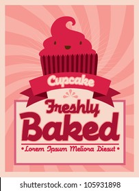 cupcake template vector/illustration