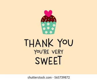 cupcake thank you card