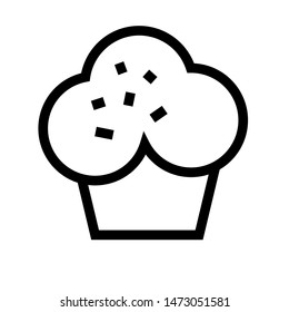 cupcake thin line vector icon