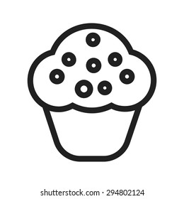 Cupcake, valentine, celebration icon vector image.Can also be used for valentine, love, observances and holidays. Suitable for mobile apps, web apps and print media. 