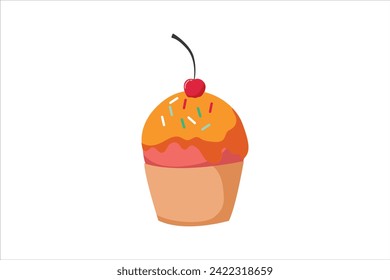 Cupcake Valentine Day Sticker Design