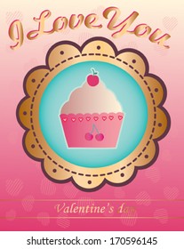 Cupcake for valentines day