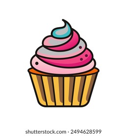 cupcake diseño de Arte vectorial disfrutando del mundo
