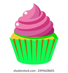 cupcake vector art design enjoying world