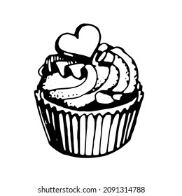 Pastel. Vector clipart. Dibujo de mano