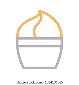 cupcake vector color line icon 