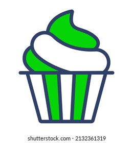 cupcake vector colored Line Icon. Simple Creative vector Line Icon