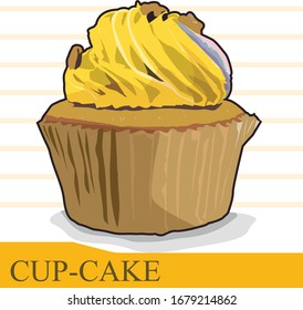 cupcake vector for design and menu