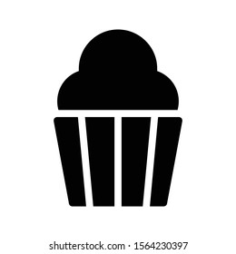cupcake vector glyph flat icon 
