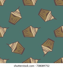 Cupcake  vector hand drawn background