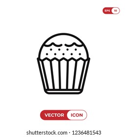 Cupcake vector icon