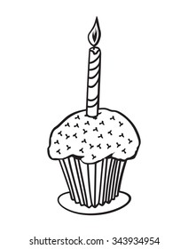 Cupcake vector icon