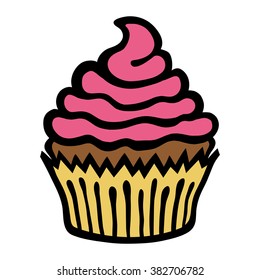 Cupcake vector icon