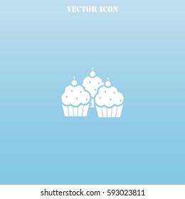 Cupcake vector  icon.