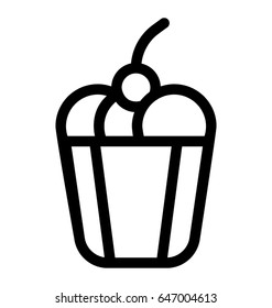 Cupcake Vector Icon