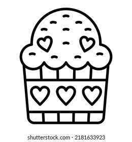 Icono vectorial de pastel. Se puede usar para imprimir, móviles y aplicaciones web.