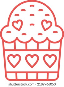 Cupcake vector icon. Can be used for printing, mobile and web applications.