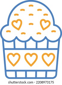 Cupcake vector icon. Can be used for printing, mobile and web applications.