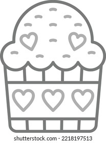 Cupcake vector icon. Can be used for printing, mobile and web applications.
