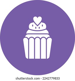 Cupcake vector icon. Can be used for printing, mobile and web applications.