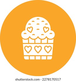 Cupcake vector icon. Can be used for printing, mobile and web applications.
