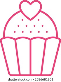 Cupcake vector icon. Can be used for printing, mobile and web applications.