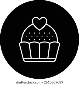 Cupcake vector icon. Can be used for printing, mobile and web applications.