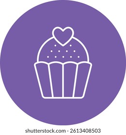 Cupcake vector icon. Can be used for printing, mobile and web applications.