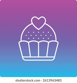 Cupcake vector icon. Can be used for printing, mobile and web applications.