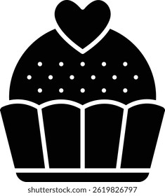 Cupcake vector icon. Can be used for printing, mobile and web applications.