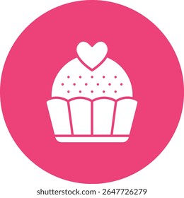 Icono del Vector de la magdalena. Se puede utilizar para aplicaciones de impresión, móviles y de Web.