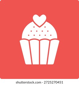 Icono del Vector de la magdalena. Se puede utilizar para aplicaciones de impresión, móviles y de Web.