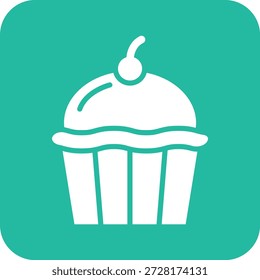 Cupcake Vector Icon Design Illustration