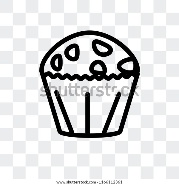 Cupcake Vector Icon Isolated On Transparent Stock Vector Royalty