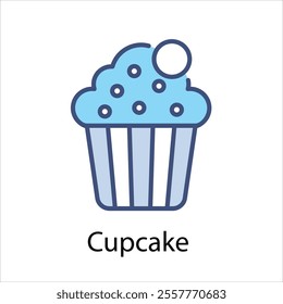 Cupcake vector icon stock illustration