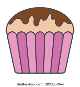 cupcake vector icon which can easily modify or edit
