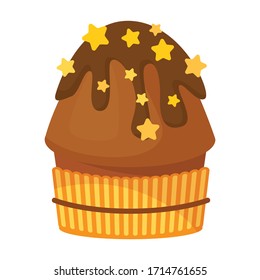 Cupcake vector icon.Cartoon vector icon isolated on white background cupcake.