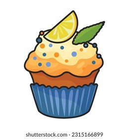 Cupcake Vektorsymbol.Color Vektorsymbol einzeln auf weißem Hintergrund Cupcake.