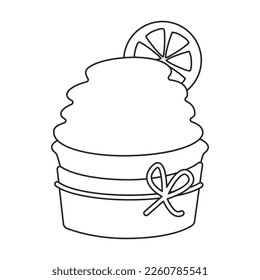 Cupcake vector icon.Outline vector icon isolated on white background cupcake.