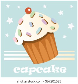 cupcake. vector illustration cupcake