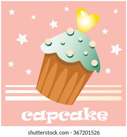 cupcake. vector illustration cupcake