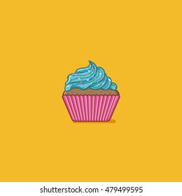 Cupcake vector illustration