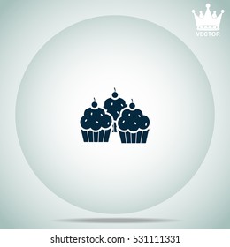 Cupcake  vector illustration.