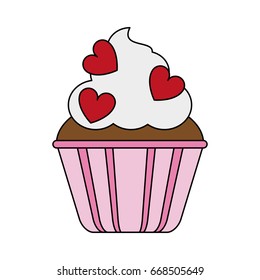 cupcake vector illustration