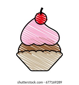 cupcake vector illustration
