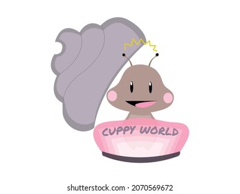 Ilustración del vector de tarta. Caricatura de extranjeros con torta