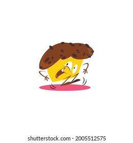 Cupcake Vector Illustration With Happy Face