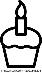 Cupcake Vektorgrafik einzeln auf transparentem Hintergrund . Farbvektorsymbole für Konzepte oder Web-Grafiken.
