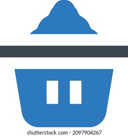 cupcake vector illustration isolated on a transparent background. glyph vector icons for concept or web graphics.