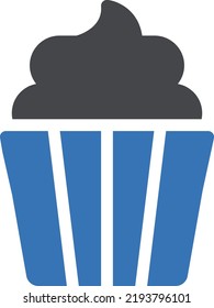 cupcake Vector illustration on a transparent background. Premium quality symmbols. Glyphs vector icons for concept and graphic design.